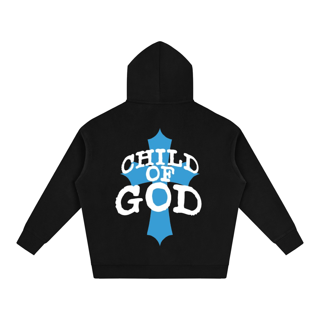 Child of God Oversized Hoodie (Black and Blue)