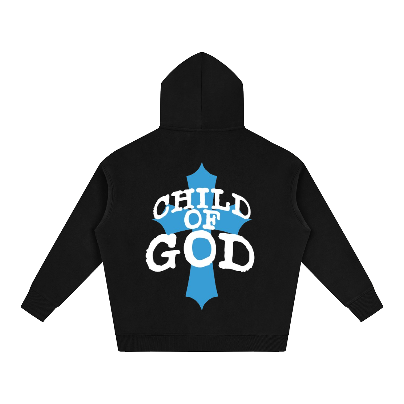 Child of God Oversized Hoodie (Black and Blue)